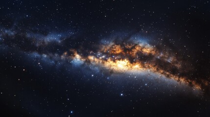 Fototapeta premium Cosmic Nebula in Dark Night Sky