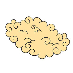 Golden Japanese cloud illustration