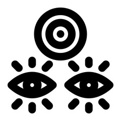 Fototapeta premium Vision, Target, Goal Outline Icon 