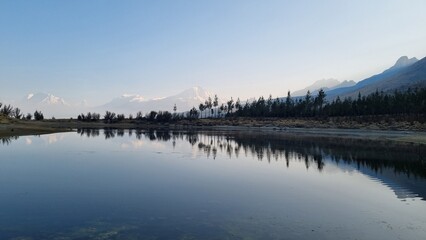 Huascaran Mountain Reflecting into Radian Lake, Cordillera Blanca, Peru