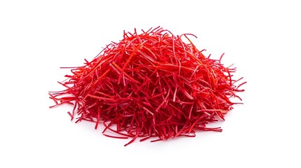 Naklejka premium Red chili pepper threads isolated on white
