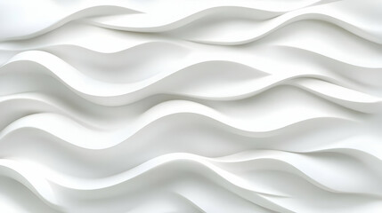 Obraz premium White Wave Abstract 3D Background Illustration