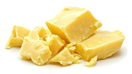 Ghee or clarified homemade butter on white