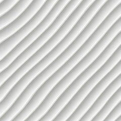 Obraz premium Abstract White Diagonal Waves 3D Background