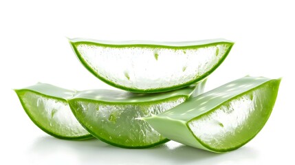 Aloe Vera sliced isolated on a white background