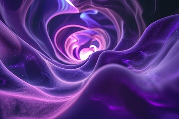 Fototapeta premium Mesmerizing Purple Form Design Featuring Dynamic Lighting and Rich Hues