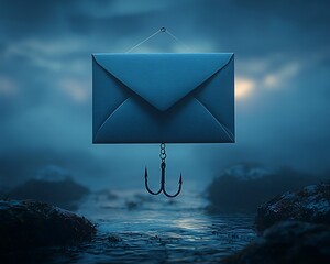 A Suspended Envelope Symbolizes The Danger of Email Phishing Attacks