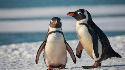 Obraz premium penguin on the rocks