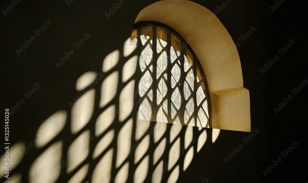 Poster light streaming through window creates calming shadow patterns