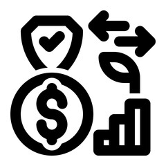 Financial Services, Finance, Investment Outline Icon
