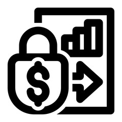 Fixed Cost, Constant Expense, Stable Cost Outline Icon
