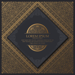 Luxury calligraphy square ornament frame line