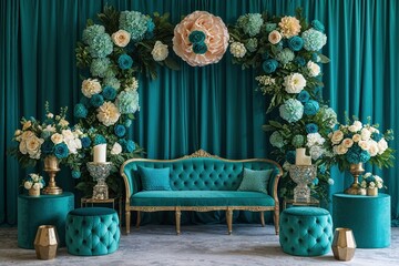Teal Backdrop Ideas for Modern Events and Contemporary Aesthetic Design