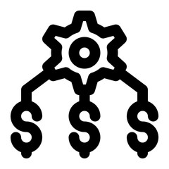 Passive Income, Automated Income, Generate Income Outline Icon

