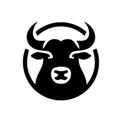 bull logo black and white