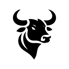 bull logo black and white