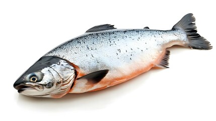 Fototapeta premium salmon fish isolated on white background
