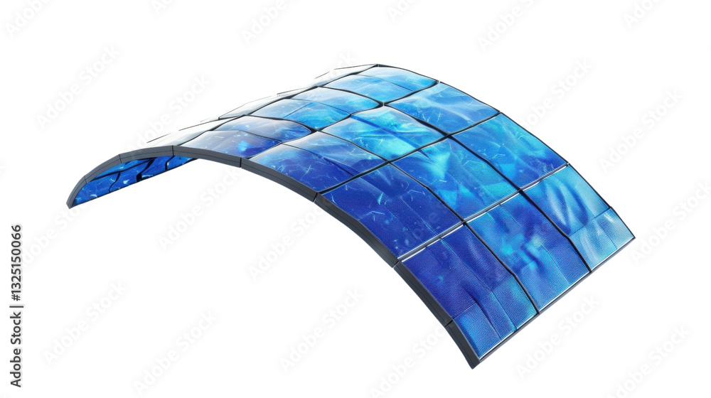 Aufkleber flexible display screen bending showing futuristic technology with transparent background