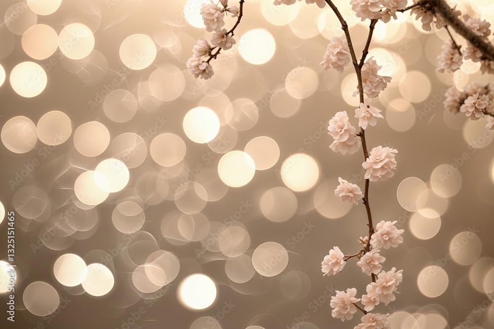 Poster serene soft beige bokeh background for a relaxing atmosphere
