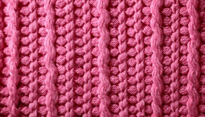 Pink knitting texture background. Generated image