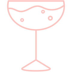 outline icon vector illustration of a cocktail