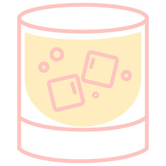 outline icon vector illustration of a cocktail