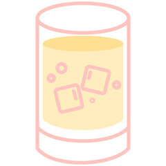 outline icon vector illustration of a cocktail