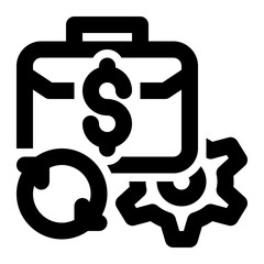 Business Operations, Cycle, Workflow Outline Icon
