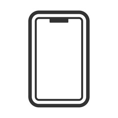 シンプルなスマホ風モノクロベクターイラストアイコン