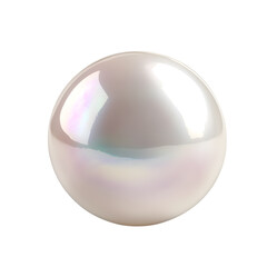 A stunning, high-quality white pearl isolated on a transparent background. Perfect for jewelry designs, digital artwork, and luxury branding.