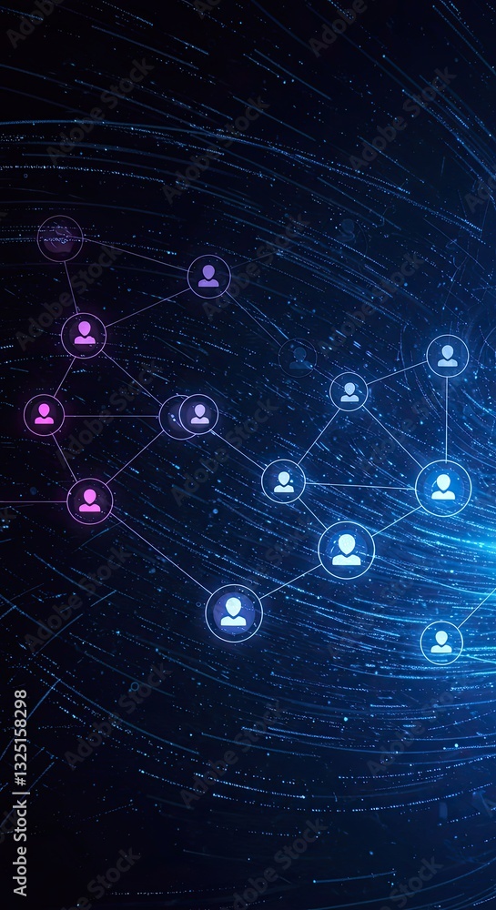 Poster digital network connections with abstract technology background