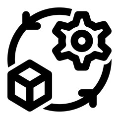 Product Lifecycle Management, PLM, Product Outline Icon
