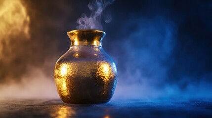 Golden Pot Steaming Mystical Vapor Haze