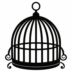 vector illustration of a cage