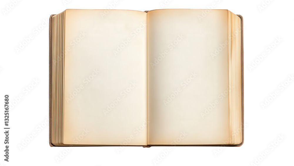 Poster an open book with blank pages symbolizing potential and creativity. the idea of unwritten stories or