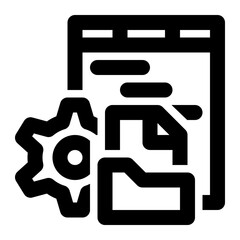 Project, Project Management, Project Planning Outline Icon
