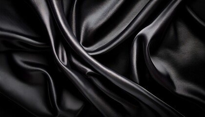 Fototapeta premium black luxury fabric background with copy space