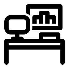 Office, Workplace, Workplace Equipment Outline Icon
