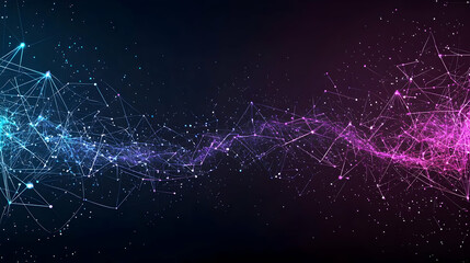 Obraz premium A Vibrant Abstract Background With A Flowing Stream Of Sparkling Light Particles In Blue And Purple