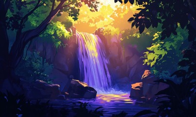 Waterfall in Forest