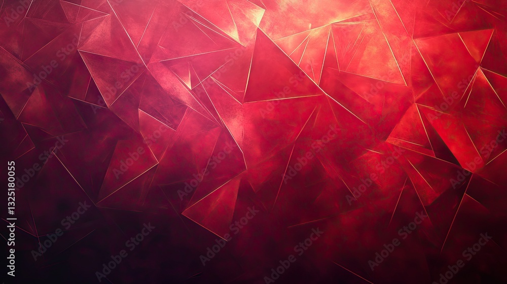 Poster abstract red geometric polygonal background texture with dark and light variations