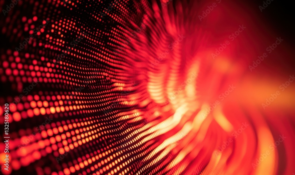 Poster dramatic abstract patterns glowing in bold red and black tones, forming a dynamic and sophisticated 