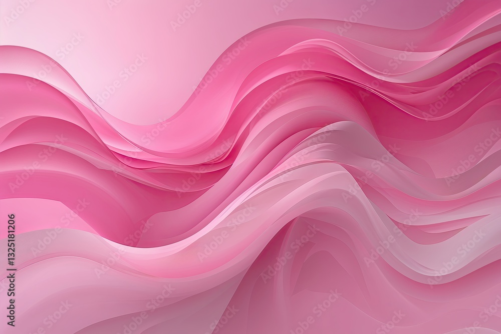 Poster soft pink gradient abstract canvas art with fluid design