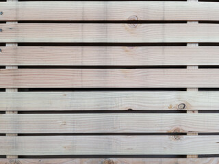 Obraz premium Natural Wooden Fence Panels with Horizontal Planks