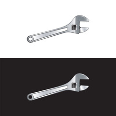 Wrench vector illustration.