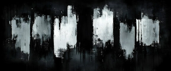 Abstract Black And White Urban Cityscape Graphic Design