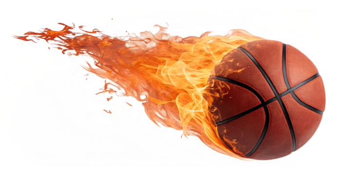 basketball ball in flames, Basketball ball in flames with fiery background