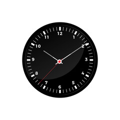 Simple watch vector, watch icon on black.