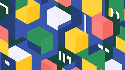 Obraz premium Abstract colorful geometric shapes, pattern background