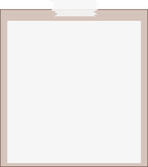 브라운 메모지 스티커